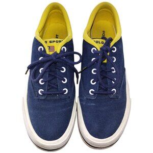 Vintage 90s Polo Sport Ralph Lauren Spell Out Canvas Shoes Sneakers Mens 8